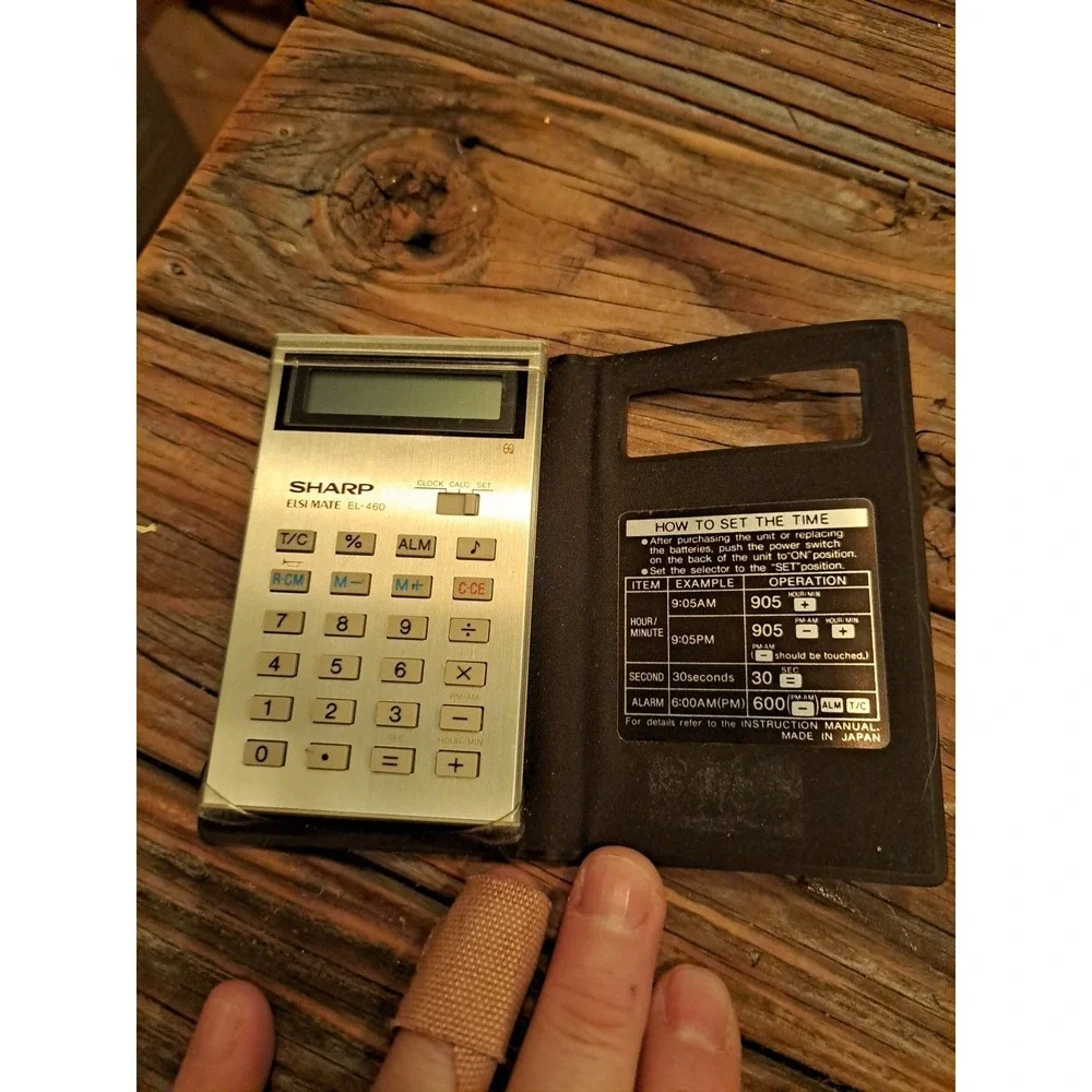 Vintage Sharp Elsi Mate Calculator EL-460 with Case